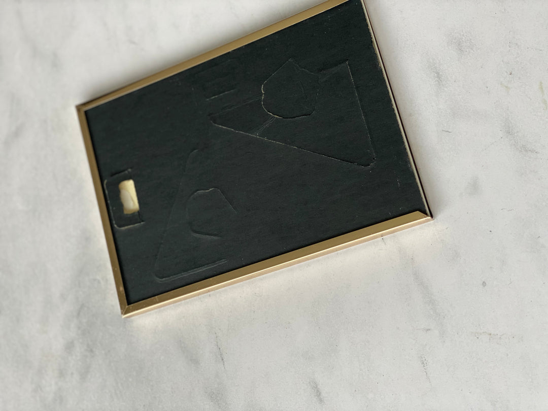 antique French framed graphite portrait sketches, set of two