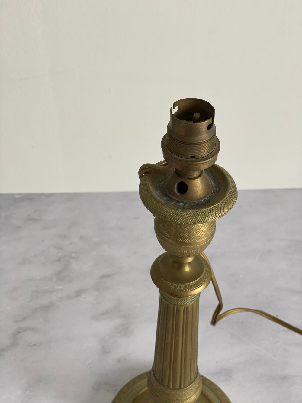 vintage French brass lamp