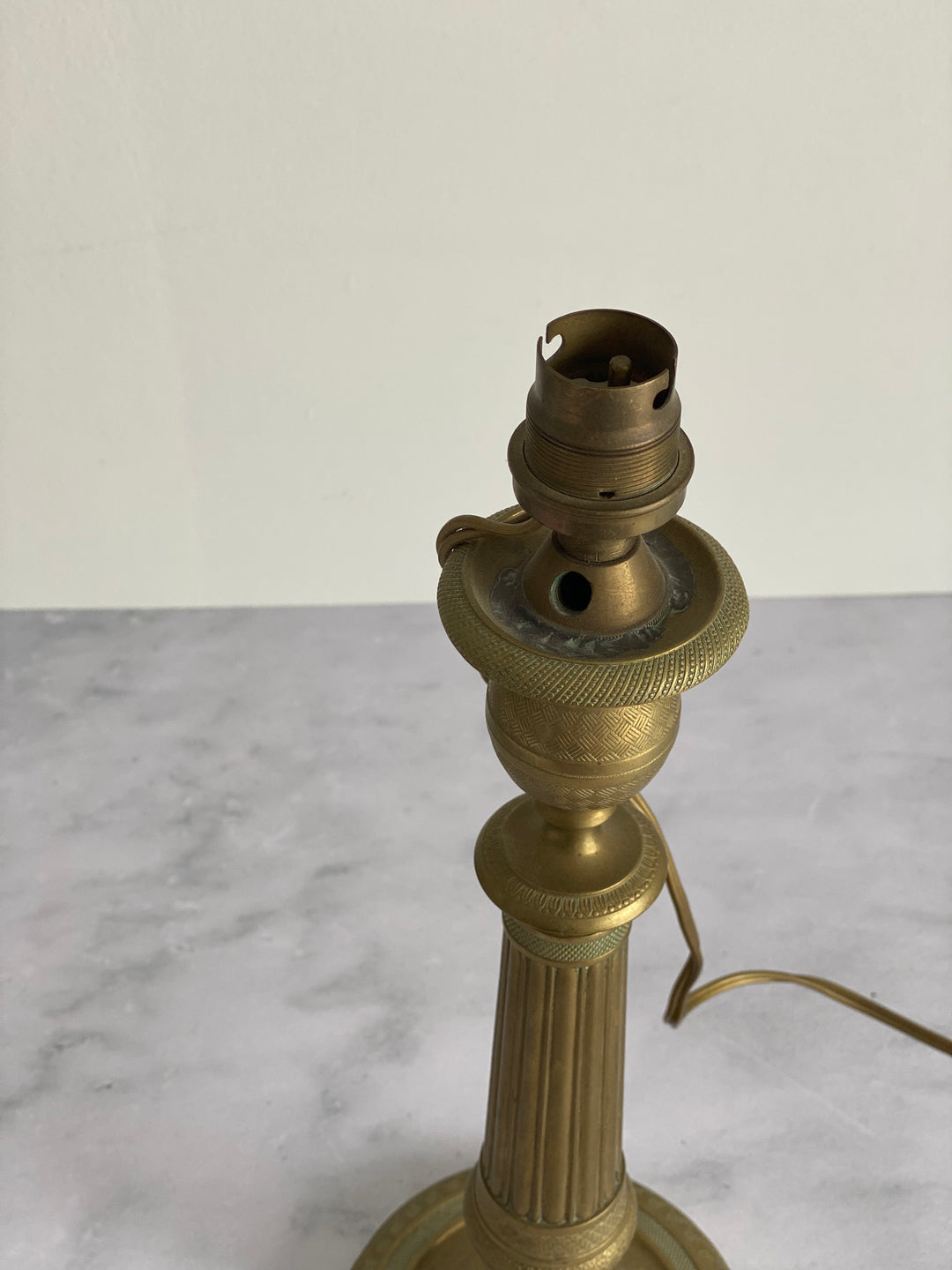 vintage French brass lamp