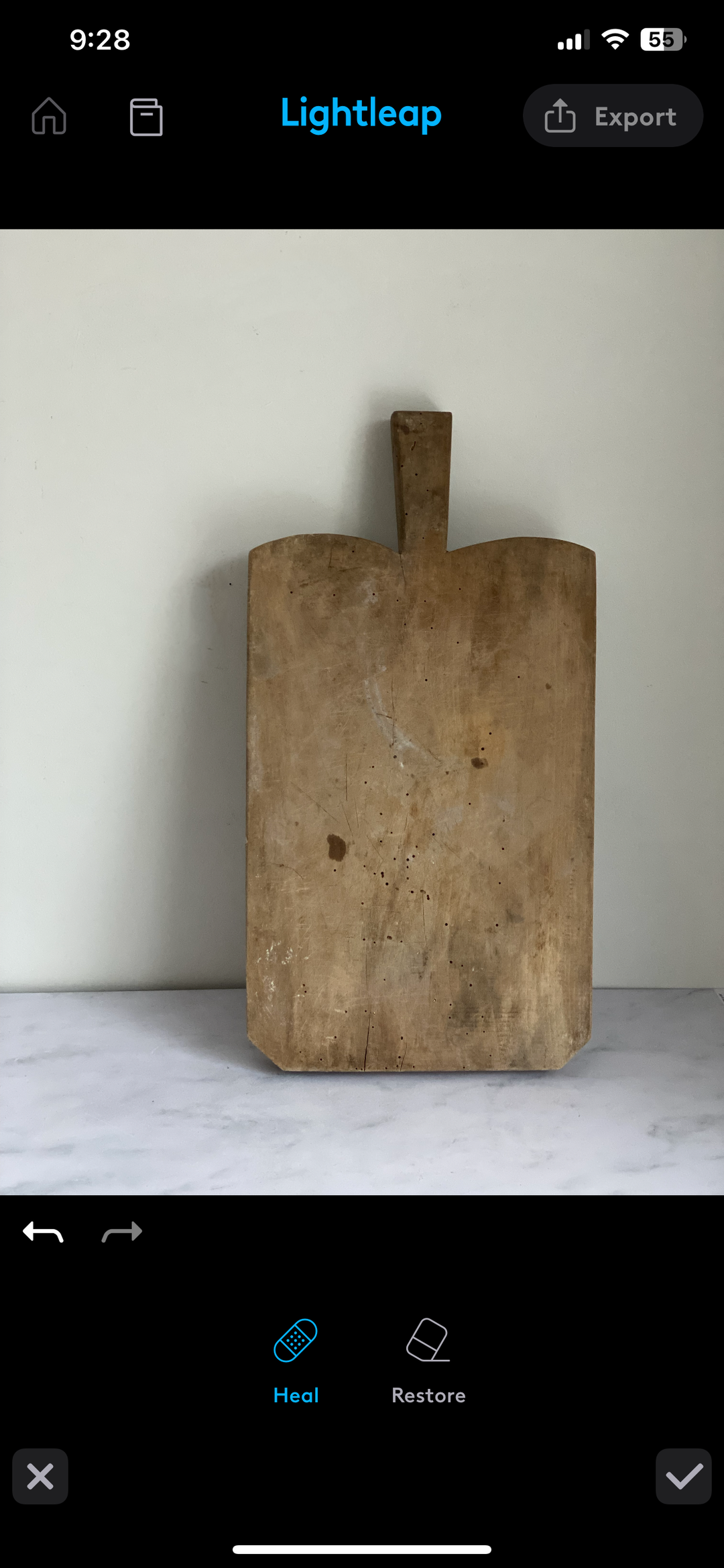 antique French bread board