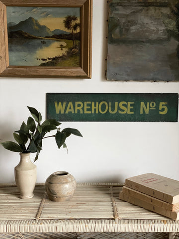 antique warehouse sign