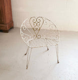 vintage french cast iron garden chairs, set of 2