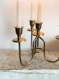 vintage French brass candle holder
