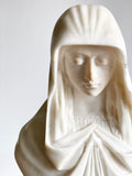 vintage marble bust, “vierge Marie”