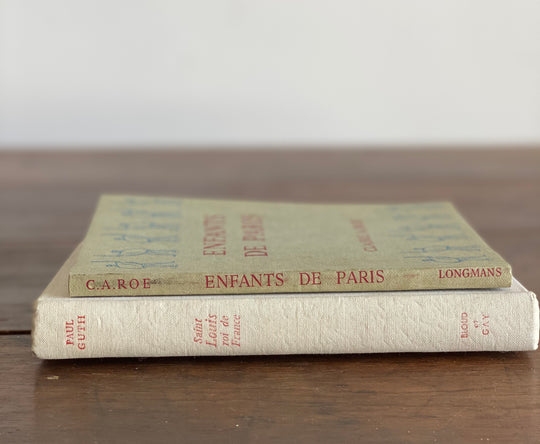 set of vintage French books, “saint louis” & “enfants de paris”