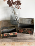 antique toleware box, large