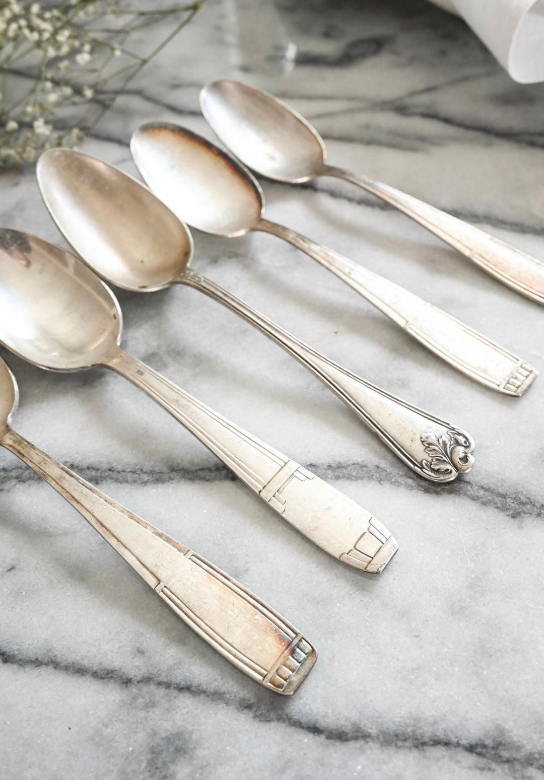 eclectic set of 10 vintage french forks and spoons