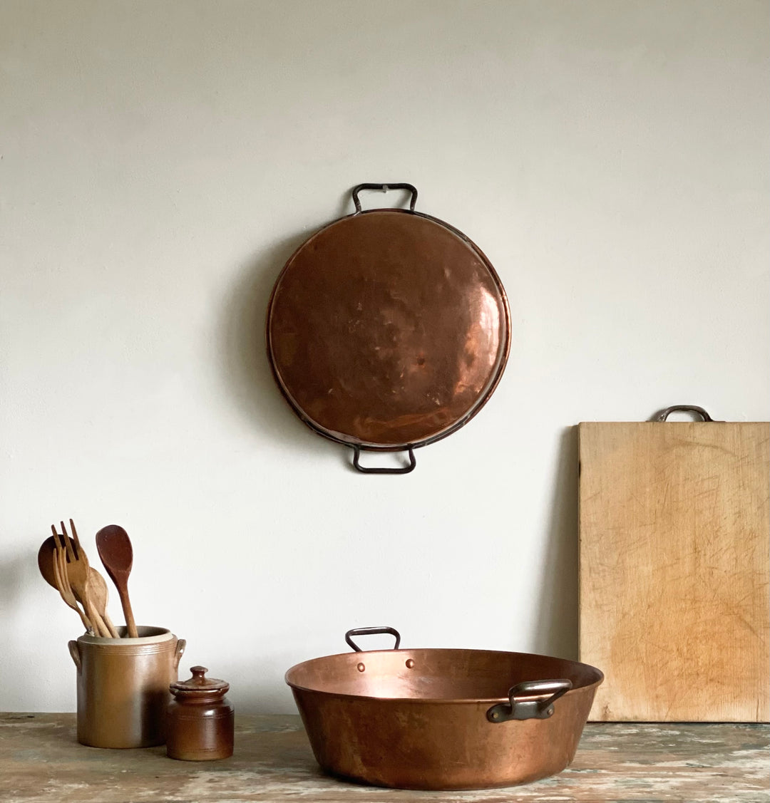 vintage French copper rondeau pan