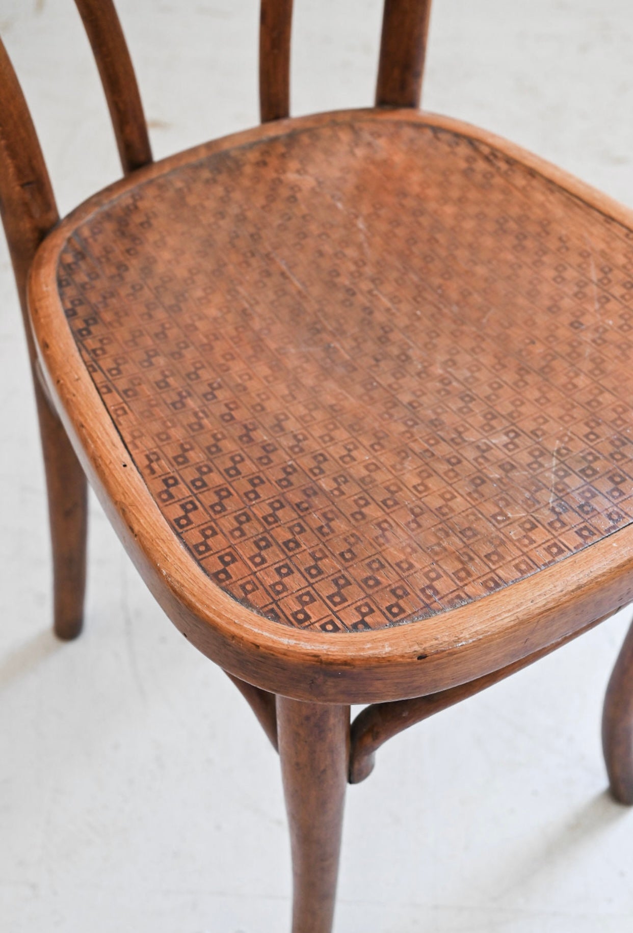 rare J&J Kohn no. 48 bentwood chair with patterned seat – Joliette