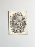 antique J. Wanderlaar engraving, “scène d'anges”