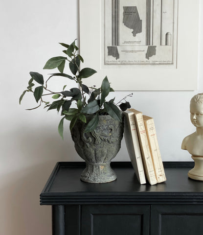 vintage terra cotta painted urn