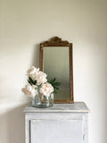 antique French cornice top mirror