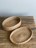 vintage sweetgrass basket, oval