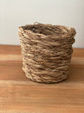 vintage rye straw basket