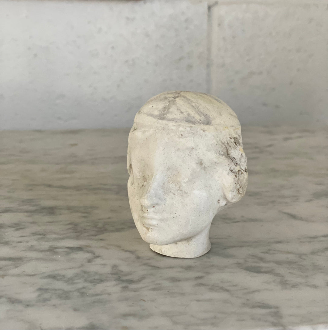 vintage french petite plaster bust