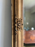 antique wood & plaster beveled mirror