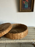woven antique sewing basket