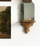 vintage mirrored wall shelf