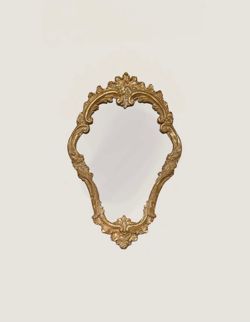 vintage carved wood gilt mirror