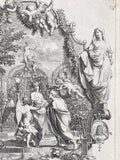 antique J. Wanderlaar engraving, “scène d'anges”
