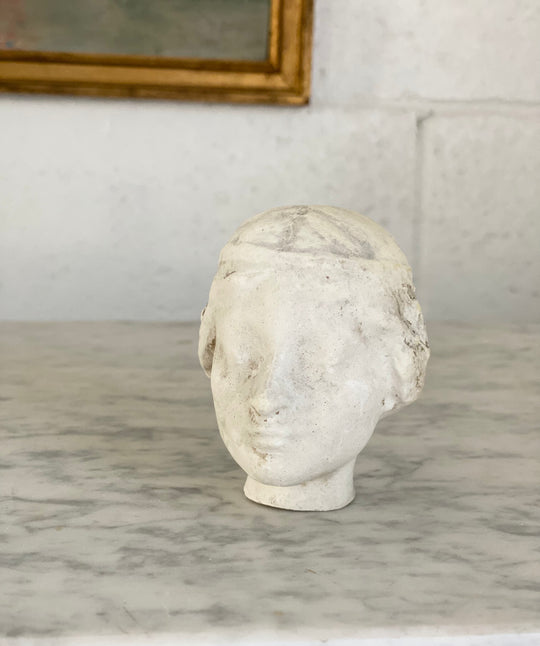 vintage french petite plaster bust