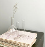 set of 3 vintage glass beakers