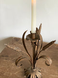 vintage Italian forged metal candle stick