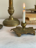 antique french ornate brass chamberstick