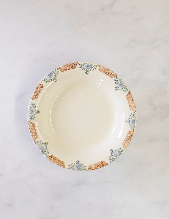 antique french Longwy cake plate