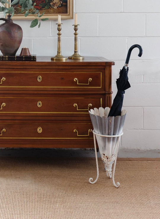 midcentury French wrought iron “parapluie” umbrella stand