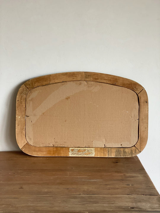 vintage wood & plaster transom mirror