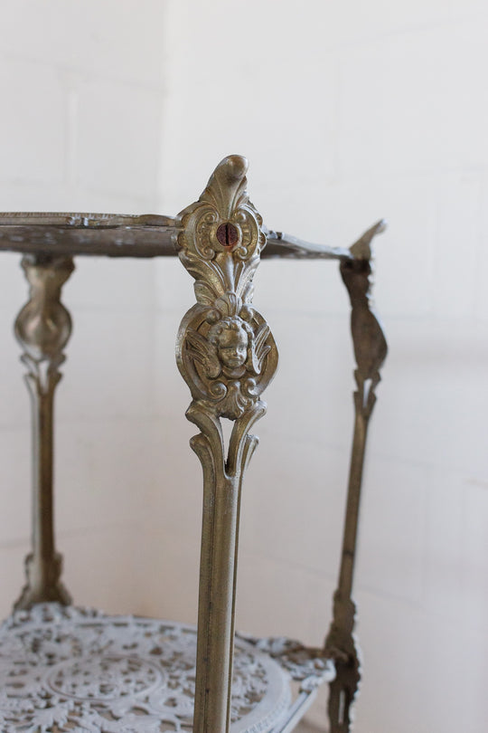 vintage french art nouveau cast iron plant stand